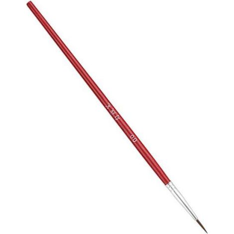 Pwshymi pinceau de détail Pinceau de peinture, stylo d'artiste, cheveux en Nylon, manche en bois, brosse de loisirs kit Rouge 00 (1/5)