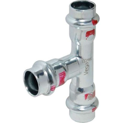 Viega Prestabo T-Stück 18-18-15 mm mit SC-Contur Modell 1118 Präzisionsstahl 704681