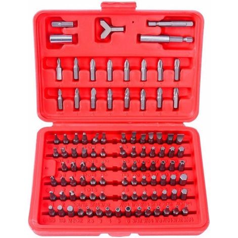100pc Set Puntas Destornillador Magnético Hexagonal Torx Hex Kit (1/5)