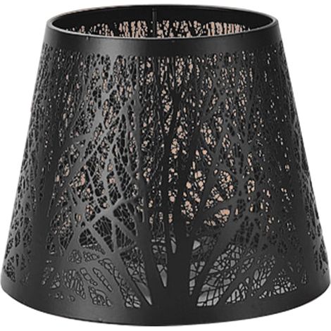 Accessoires de lampe spéciaux pour lampe, abat-jour en métal et fer gravé au laser, style forêt (1/5)