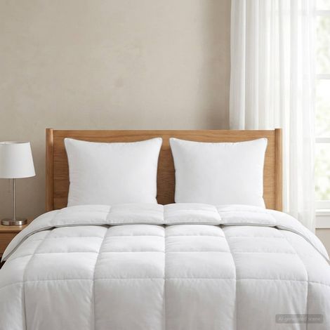 vidaXL Oreiller 2 pc 40 x 40 cm Fibre de bambou Blanc (1/4)
