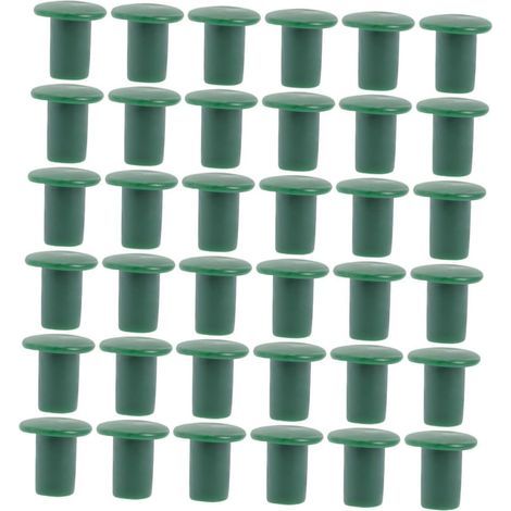 48 Stück PVC Pflanzenschutzkappen Bambusrohr Aufsatz Outdoor (1/5)