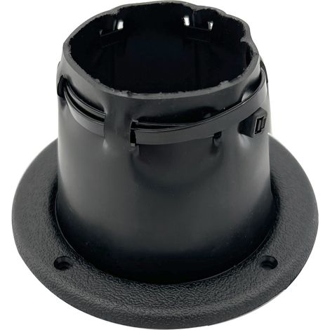Gaine de câble en nylon noir, diamètre intérieur de 2,4 pouces, gaine de câble en PVC à extrémité ouverte pour matériel marin, yacht et camping-car - noir - accessoires marins. (1/4)