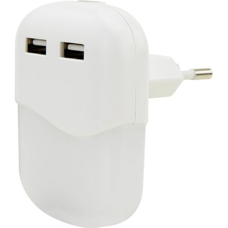 ANSMANN Veilleuse LED automatique avec capteur d'obscurité et 2 ports USB-A (1 pce) (1/5)