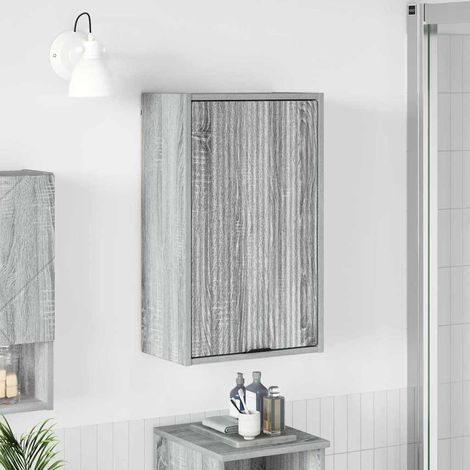 Badezimmerschrank Wandmontiert Graues Sonoma 39 x 23,5 x 65 cm