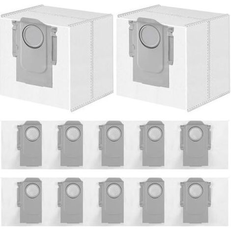 FENOPLASTICALot de 12 Sacs Aspirateur pour Roborock S8+/S8 Pro Ultra/S7 MaxV Ultra/Q7 Max+/Q8 Max+/Q5 Pro+/Q5 Max+/Q10 X5+/S5+, Q7 M5+/L5+ Robot Aspirateur, Sacs Poussire Accessoires de Rechange (1/5)