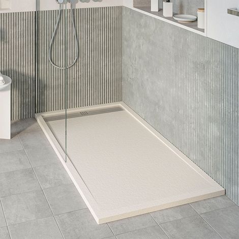 KOES - Kunstharz-Duschwanne Modell VOIGA – 90x150 – Creme RAL 1013
