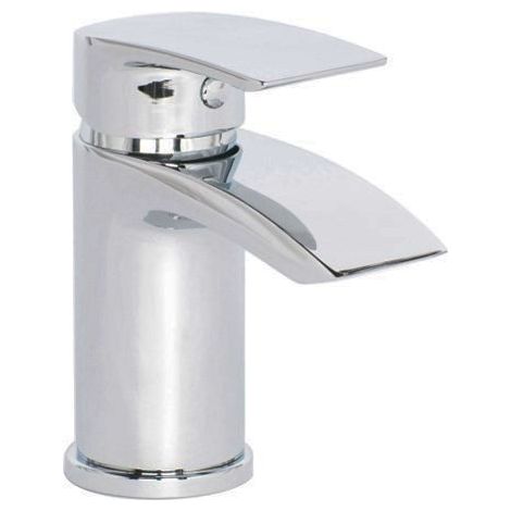 Vago Modern Design Cloakroom Basin Waterfall Mono Mixer Tap & Waste