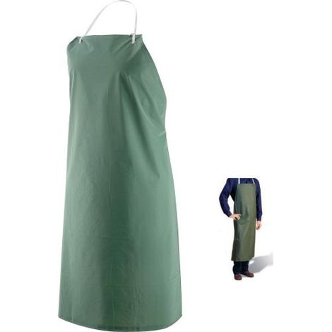 GREMBIULE IMPERMEABILE CON PETTORINA PROTETTIVO IN PVC VERDE CM 75X110 (24263) (1/3)