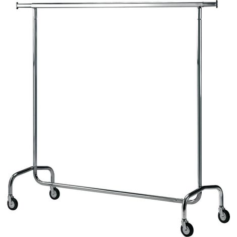 Porte-vêtements sur roulettes démontables chromé - Diamond