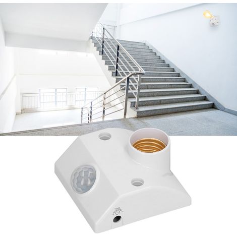 Douille à induction E27, basse consommation, à détection infrarouge, 50 W, 90-240 V CA (1/5)