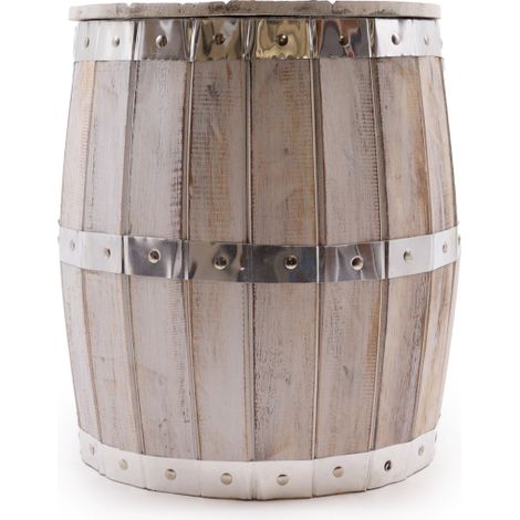 Tabouret Tonneau de Bière - Blanchi à la Chaux- Vendu par 1