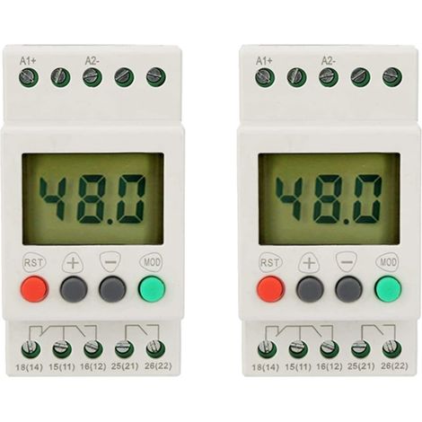 2X Relais de Détection de Tension SVR1000 Protection de Tension Relais de Protection de Surveillance Monophasés Numériques, 24-48V (1/5)
