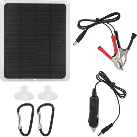Panneau Solaire - 5 W - Silicium Monocristallin - 12 V - Pour Chargeur Portable Extérieur - Ventilateur D'Évacuation - 1 Pièce (1/5)