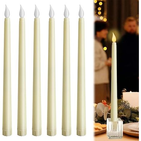 Bougie LED Électrique Flamme Vacillante Bougie Chandelier LED Fausses Bougies Décorative Flamme Vacillante Blanc Bougies LED (1/5)