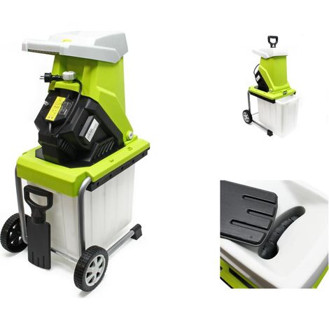 Broyeur de végétaux électrique 2500W – Diamètre de coupe max. 40 mm – Bac amovible 50 l – Vitesse de 4050 tr/min