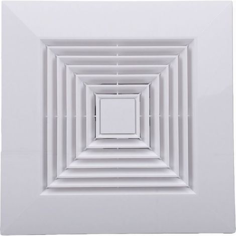 Ventilateur extracteur de plafond carré 30W, 150m³/h, silencieux, pour cuisine, salle de bain, buanderie, centre commercial et bureau. (1/5)