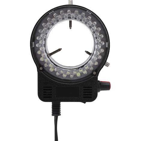 Lampe annulaire LED à 52 perles pour microscope, réglable, haute luminosité (US 110‑240V) (1/5)