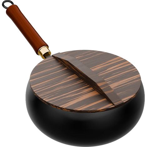 Sartén de hierro fundido, antiadherente, mango ergonómico, negra. (1/2)
