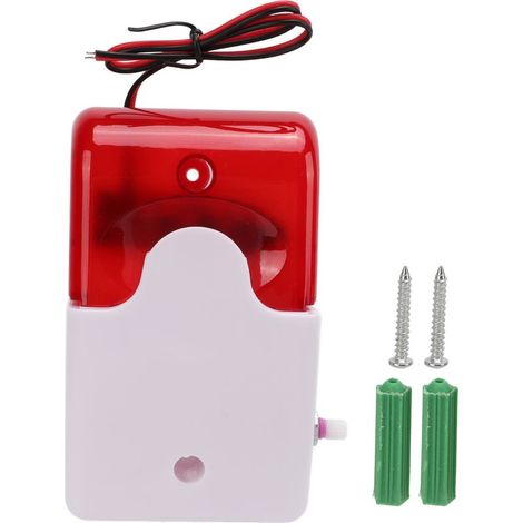 Alarme sonore et lumineuse, Flash, décibel élevé, réglable, résistant aux chocs, dispositif d'avertissement de sécurité, 220v (1/5)