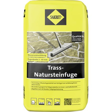 Sakret Trass-Natursteinfuge 6 - 30 mm grau 5 kg Fugenmörtel