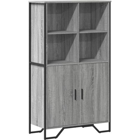 Credenza buffet cassettiera mobile contenitore organizer cucina soggiorno soggiorno alto Sonoma 79,5 x 35,5 x 137,5 cm pannelli compositi grigio 020035632