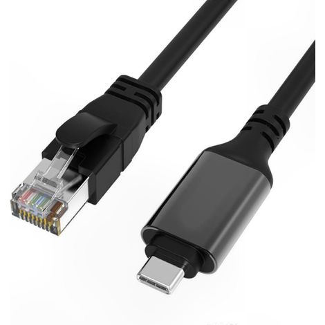 Gigabit-Ethernet-RJ45-auf-USB-Typ-C-Kabel, hohe Kompatibilität, nahtloser Internetzugang ohne Adapter, stabile und schnelle Netzwerkverbindung, USB-C-auf-LAN-Kabel, 1 Stück, für Laptops und kompatible (1/5)