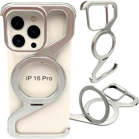 Hülle für Iphone 16 PRO Gepanzerte Magsafe Metallhülle Titanhalterung (1/5)
