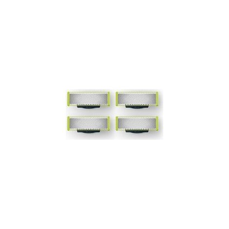 Accessoire de rasage OneBlade – Pack de 4 lames remplaçables – Technologie de double protection pour rasage confortable (1/4)