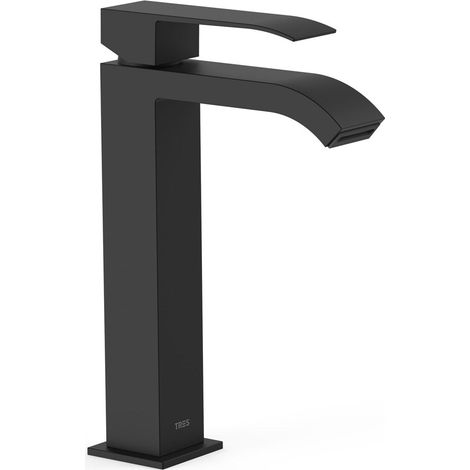Mitigeur lavabo avec bec cascade Noir Mat - TRES 00661001NM (1/2)