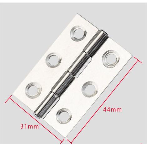 10 pz Acciaio Inossidabile Mobili Per La Casa Hardware Cerniera Per Porta Lungo 44mm x 31mm Tre Fori MINKUROW (1/4)