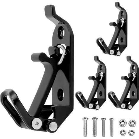 Jeu de 4 roulements de verrouillage en métal, porte-pelle, porte-bêche, porte-hache, accessoires tout-terrain pour barres de toit et rails d'avion (1/5)