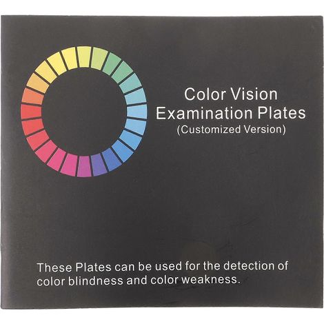 Livre de test pour daltoniens, livre de test de la vision, nuancier, livre de test pour déficience de la vision des couleurs-9.70X8.50X0.30CM (1/3)