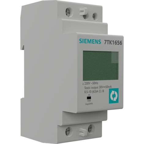 Digitale LCD-Leistungsanzeige 1-phasig mit Impulsausgang MID Siemens 3558 (1/2)