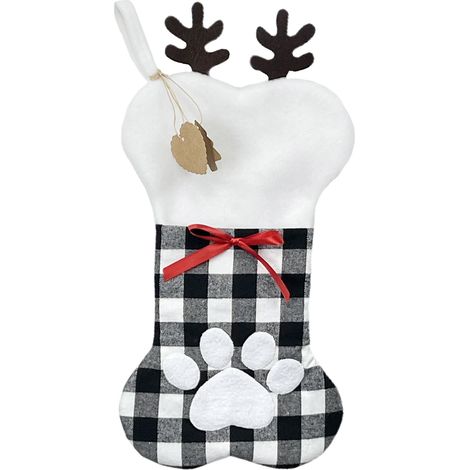 Weihnachtsstrumpf für Hunde, hängender Knochenstrumpf für Weihnachtsfeier, Kamin, Weihnachtsbaum, Geschenk B (1/2)