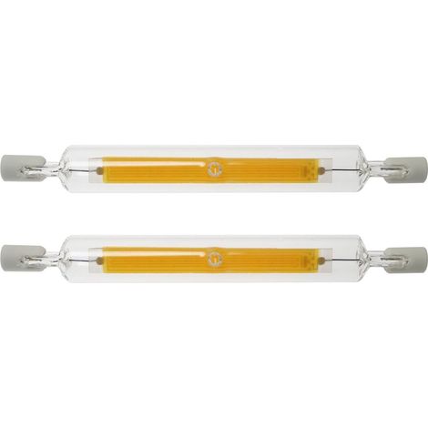 [JAMAIS UTILISÉ]Tube enfichable horizontal haute luminosité COB double extrémité en verre R7S 2 118 mm (1/5)