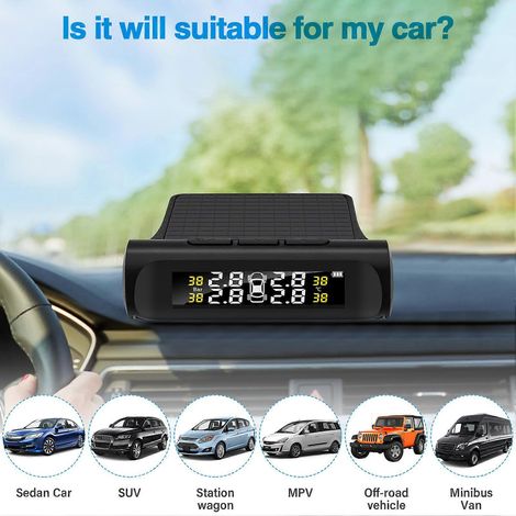 Sistema de monitoreo de presión de neumáticos para automóviles con alarma inalámbrica