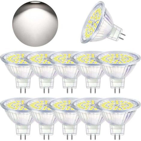 Pair GU5.3 LED-Lampe, Kaltweiß 6000K, MR16 LED 12V 5W, entspricht 50W Halogen, nicht dimmbare LED-Spotlampen, 10er-Packung