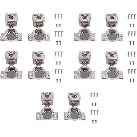 Lot de 10 charnières invisibles 3D à fermeture amortie de 3,2 cm (1-1/4 po) pour porte à cadre apparent (1/5)