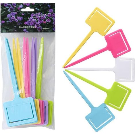 10 Pack Thick T Type Plant Tags - Garden Tags - Waterproof Plant Type Plant Markers, Name Tags, Plant Number, Clip (18cm) (1/5)