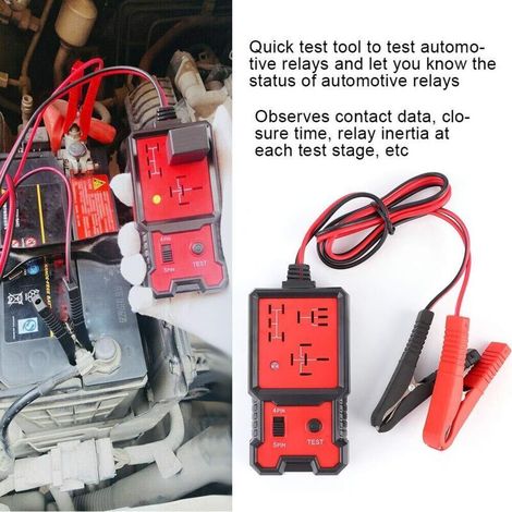 12V-Kfz-Relaisprüfer – Elektronisches Kfz-Diagnosegerät mit integrierter Batterieprüfung