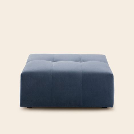Pouf modulable en Effet capitonné en velours Opal UBERTO (1/4)