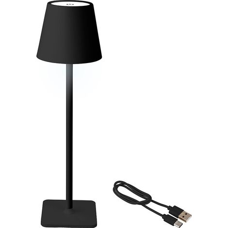 Lámpara LED de Mesa Color Negro para Exterior e Interior 17cm Recargable 894376 (1/2)