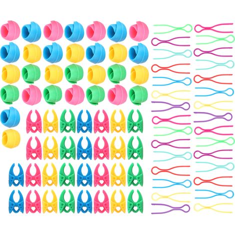 90 clips de canette en silicone, anneaux de canette, clips de canette en plastique pour empêcher le fil de se détacher, ensemble de clips de fixation de canette, couleur aléatoire. (1/5)