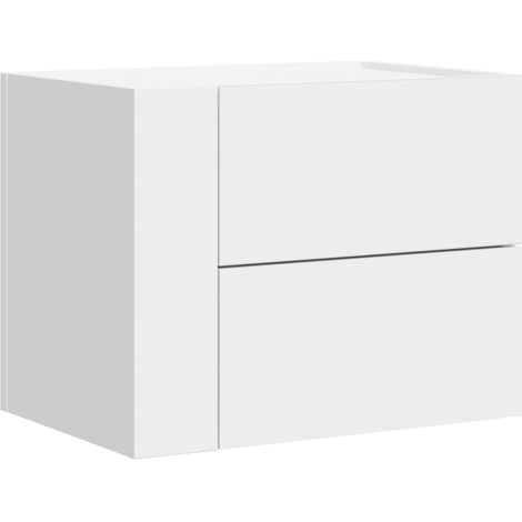 Maison Exclusive - Wand-Nachttisch Weiß 45x30x35 cm