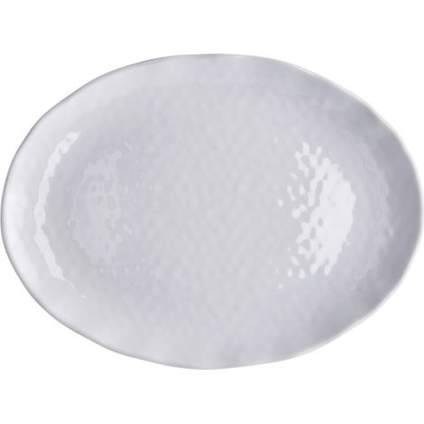 Ad Trend Vassoio Ovale in Melamina 40 x 30 x 3 Cm Bianco (1/2)