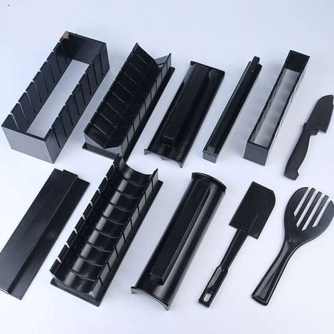 Outil de sushi outil bricolage maison cuisine créative sushi manuel riz rouleau combinaison ensemble 10 pièces (1/4)