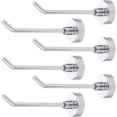 Juego de 6 ganchos magnéticos - Capacidad de carga de 770 g - Ganchos resistentes para colgar de 7,6 cm (1/5)