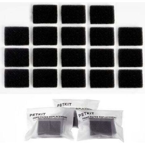 Paquet de 18 filtres en mousse de remplacement compatibles PETKITEversweet 3 Pro/Solo 2/Solo SE pour pompes sans fil. fontaines d'eau pour animaux de compagnie (1/4)