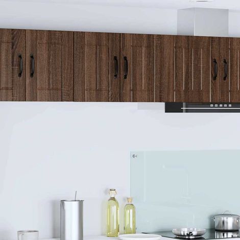Wall Cabinet LUCCA 2 pcs Brown Oak 30 x 31 x 40 cm vidaXL